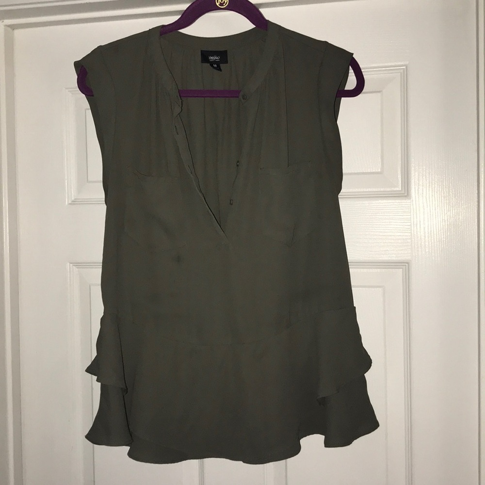 Hunter green sleeveless top